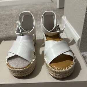 Copper Key White Leather Sandals BRAND NEW